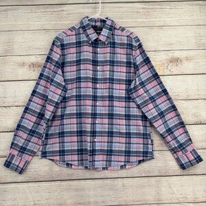 Lauren Ralph Lauren Black Label Plaid Button Down Shirt Men's Large Pink/Blue